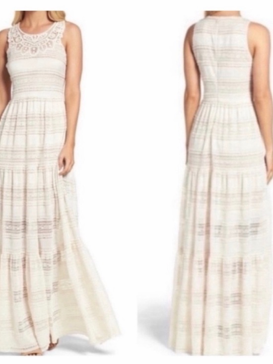Eliza J Dresses & Skirts - Eliza J. Women’s Cream Lace Sleeveless Lined Bohemian Maxi Dress